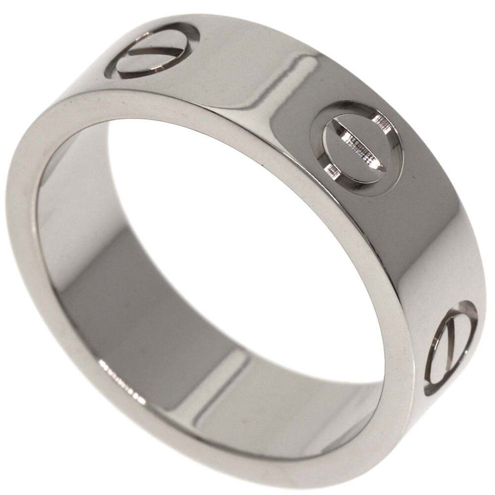 CARTIER 18k Silver Love Ring #50